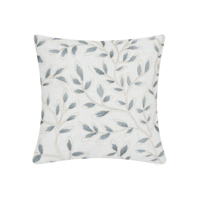 Scatter Box Delpine Embroidered Linen Cushion | Blue 3CT1601A