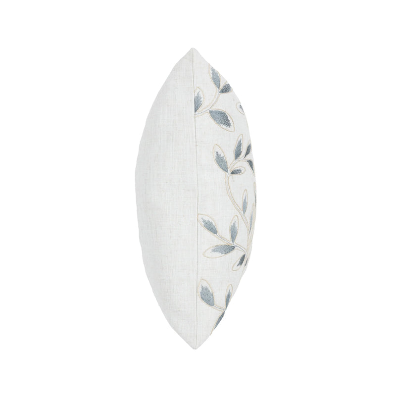 Scatter Box Delpine Embroidered Linen Cushion | Blue 3CT1601A