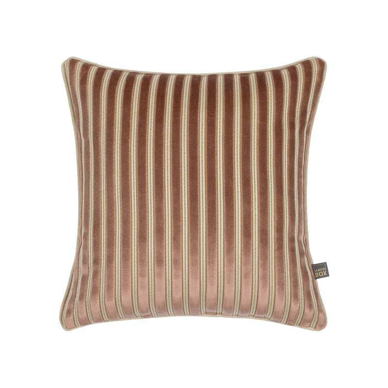 Scatter Box Grace Striped Filled Cushion | Rose 3PT1351A