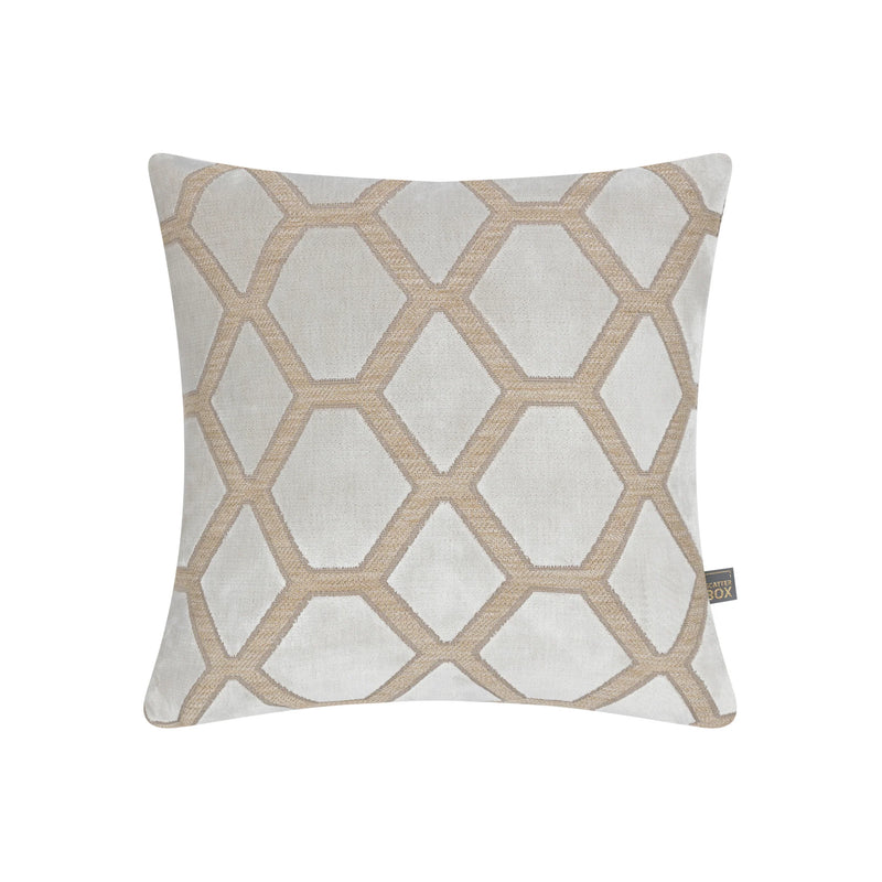 Scatter Box Orva Cut Velvet Filled Cushion | Silver 3PT1356A