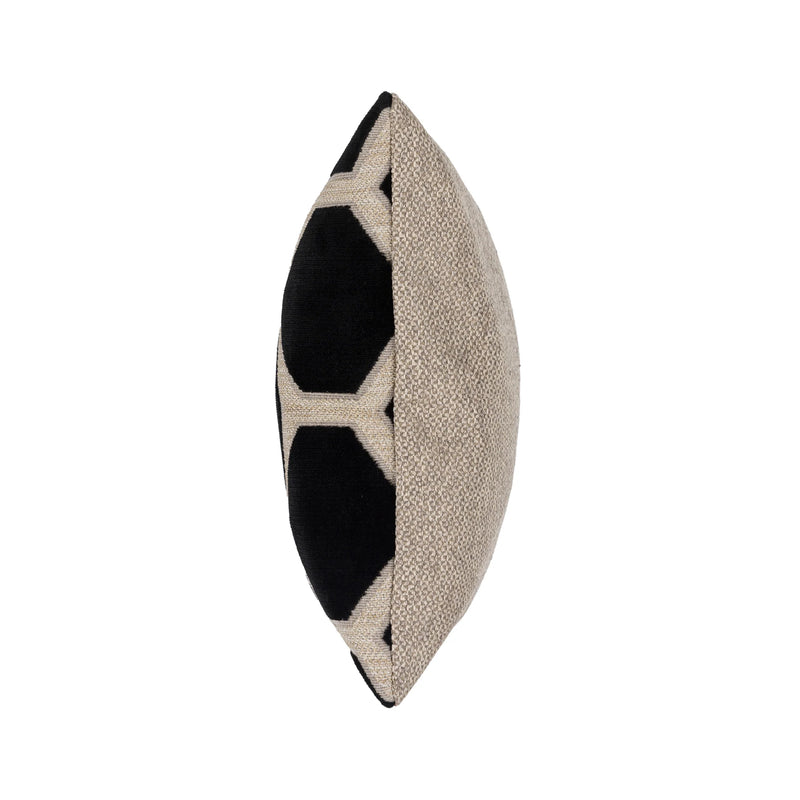 Scatter Box Orva Cut Velvet Filled Cushion | Black 3PT1357A
