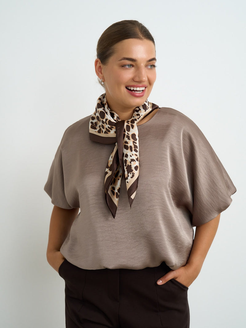 Kyla Bubble Top | Taupe 60715