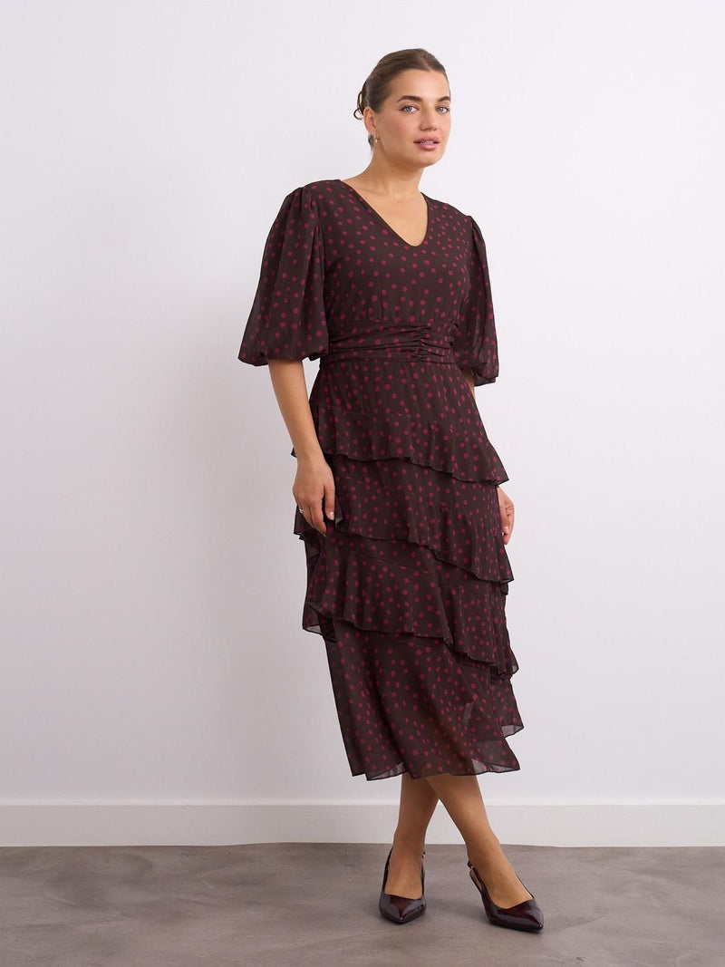 Kyla Ivy Dress Ppolka Dot | Brown 7887