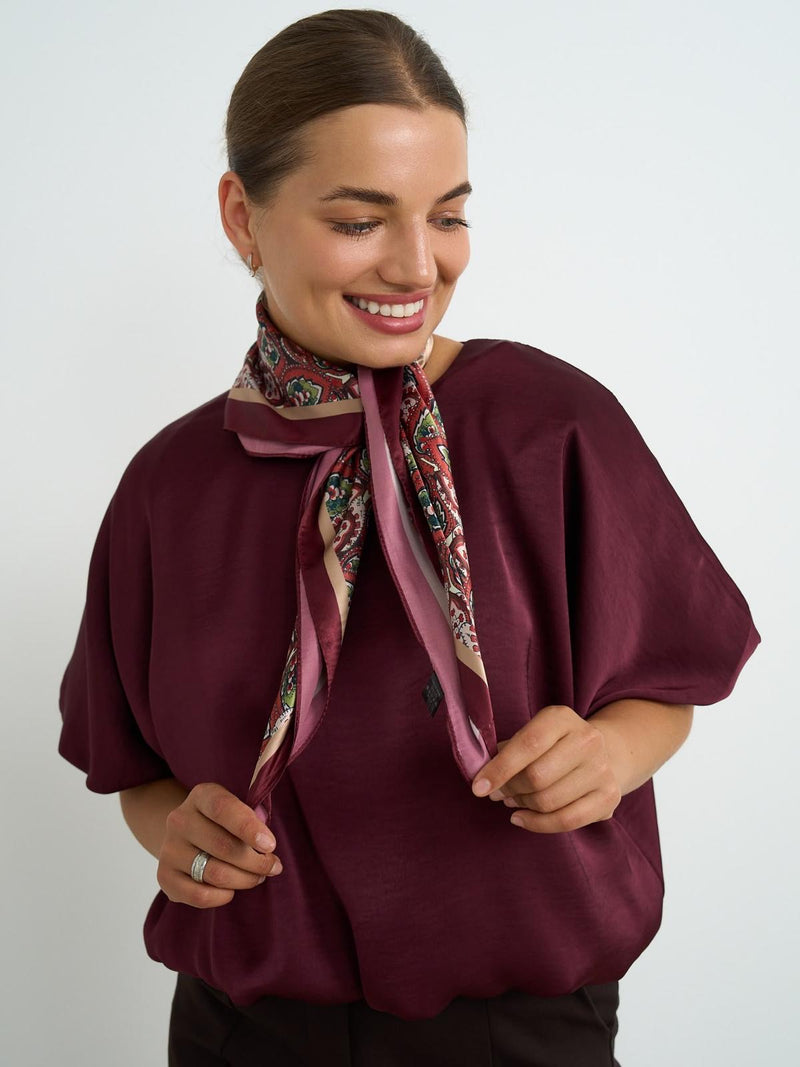 Kyla Bubble Top | Wine 60715