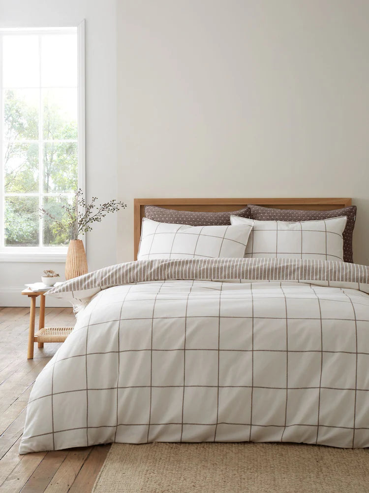 Bianca Brushed Regal Check Quilt Set | Mole