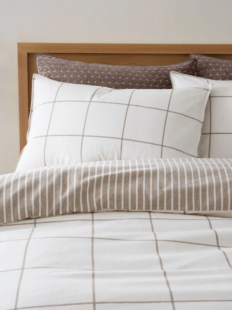 Bianca Brushed Regal Check Quilt Set | Mole
