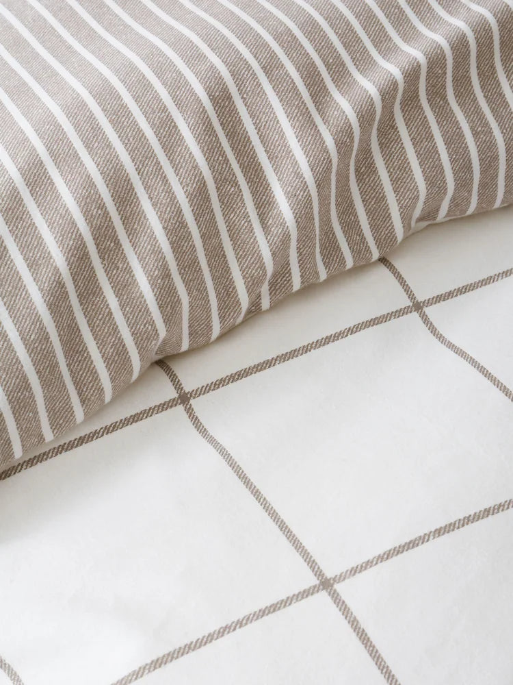 Bianca Brushed Regal Check Quilt Set | Mole