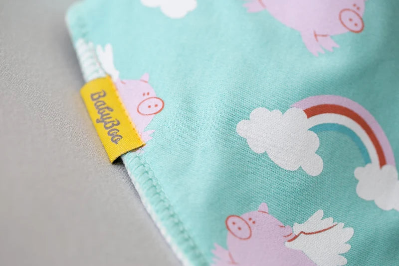 Baby Boo Organic Bandana Bib | Flying Pigs Turquoise