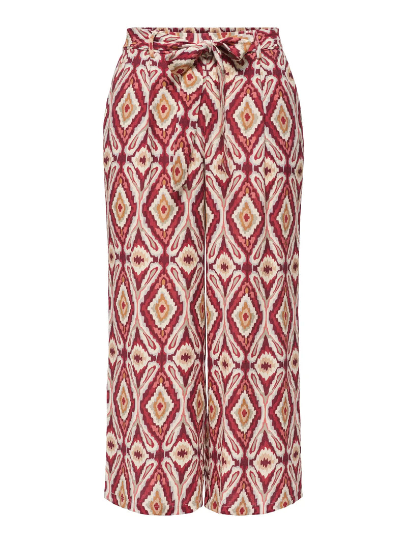 ONLY Mikasi Culotte Belt Pants | Brick