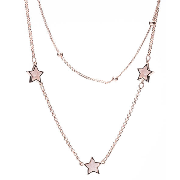 Newgrange Trio Star Pendant Necklace | Rose Gold 600428L