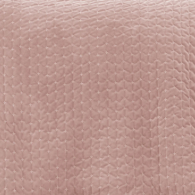 Bianca Attica Velvet Embroidered Bedspread Pink