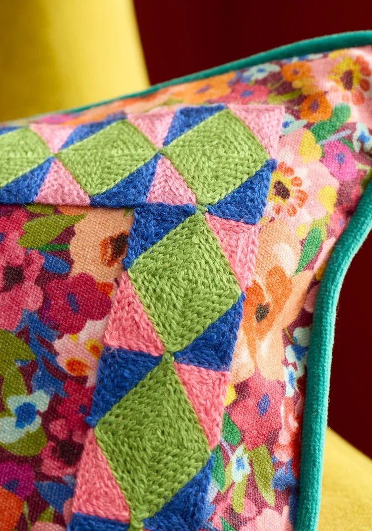 Sophie Robinson Darling Ditsy Filled Cushion | Bright