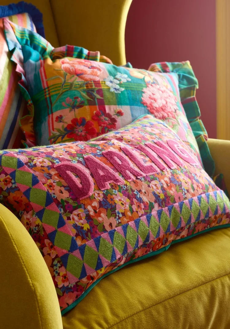 Sophie Robinson Darling Ditsy Filled Cushion | Bright