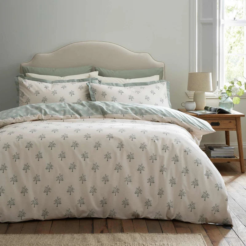 Emily Bond Dapplewood Trees Quilt Set | Cream