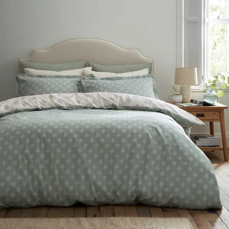 Emily Bond Dapplewood Trees Quilt Set | Cream