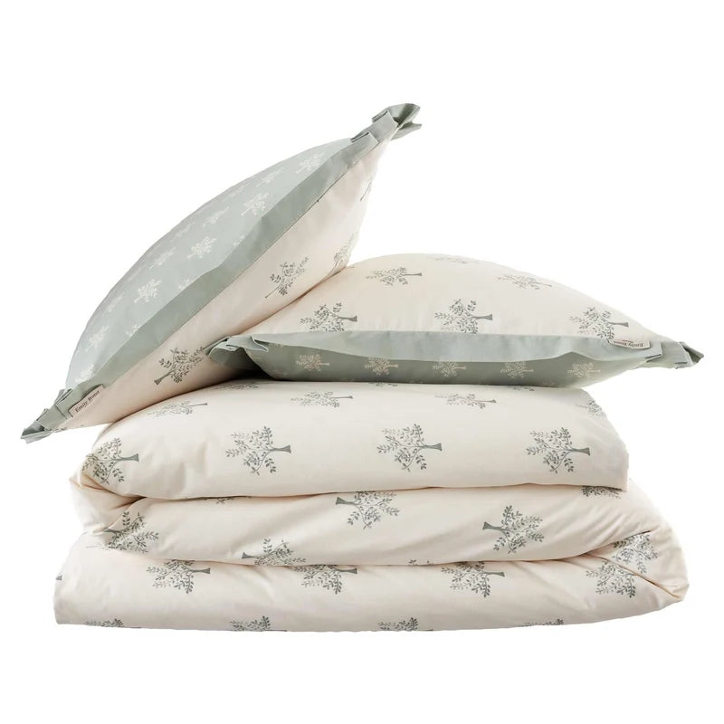 Emily Bond Dapplewood Trees Quilt Set | Cream