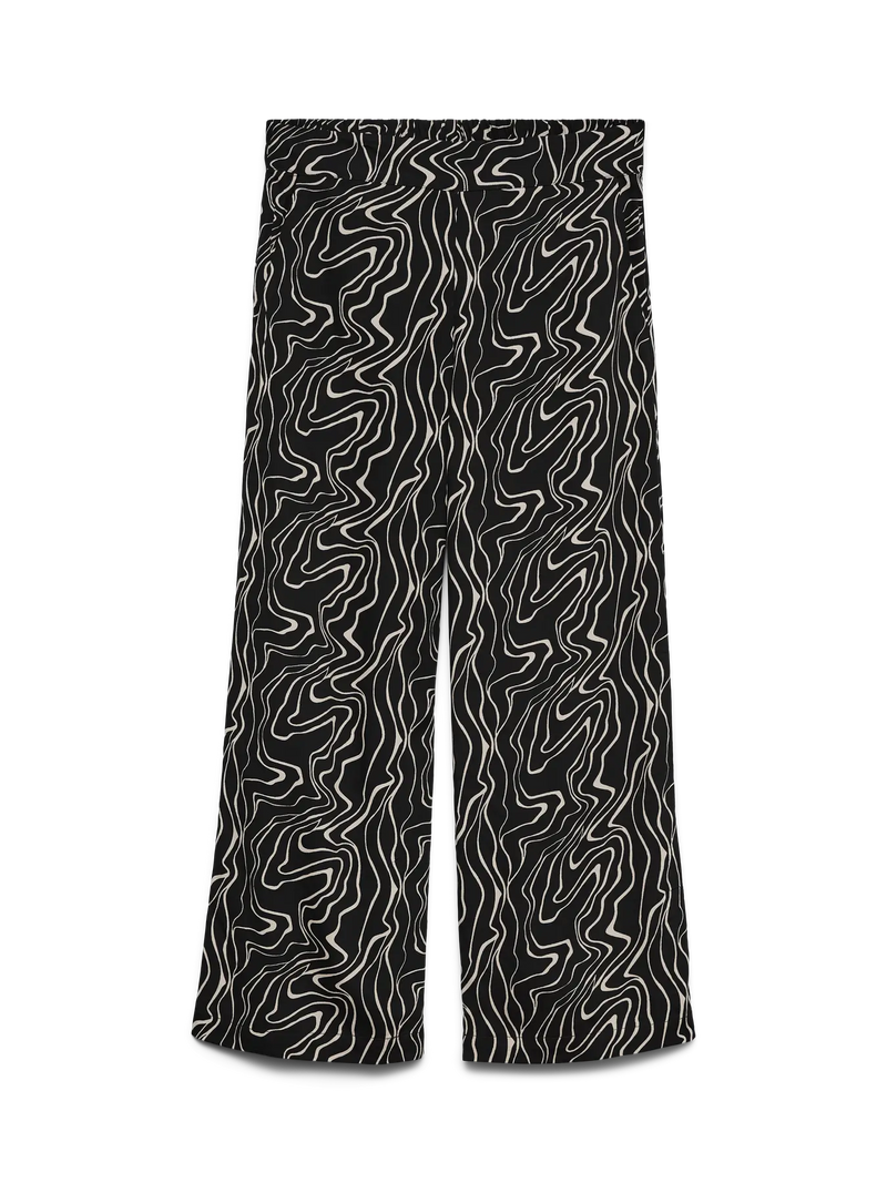 Vero Moda Easy Joy HW Culotte Pants | Black Print