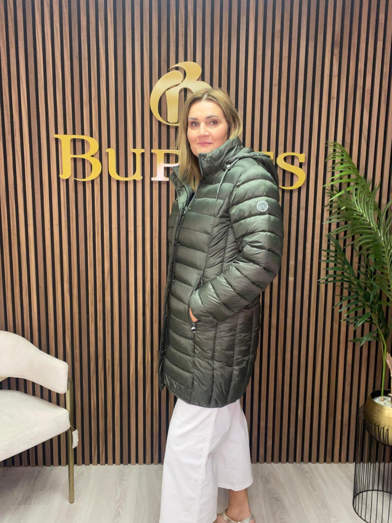 Frandsen Quilted Hooded Puffer Coat | Khaki 103 588