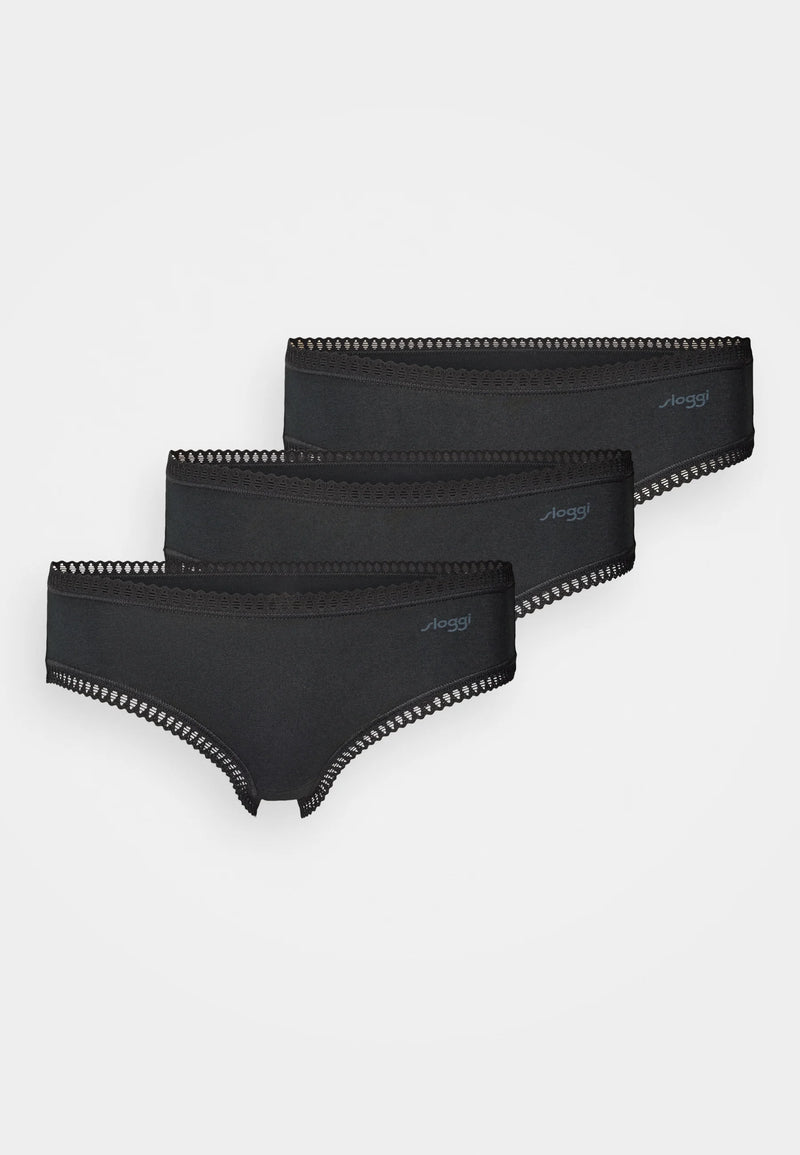 Sloggi Go Crush Hipster 3 Pack | Black
