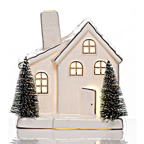 Newgrange Living Ceramic Christmas House | White 700517
