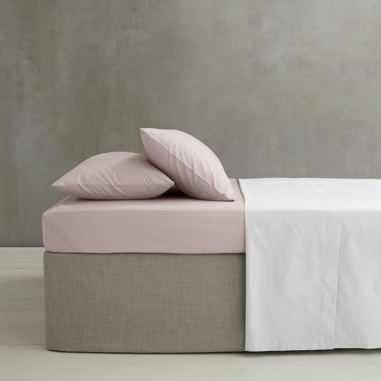 Catharine Lansfield Percale Deep Fitted Sheet | Blush