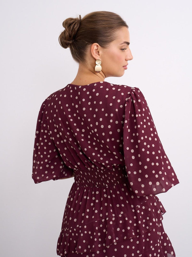 Kyla Ivy Dress Polka Dot | Berry 7887