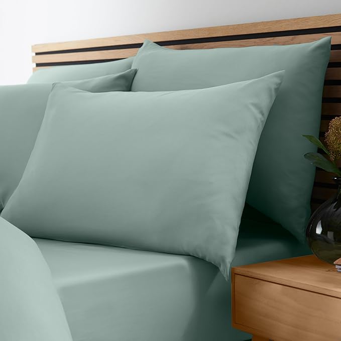 Catherine Lansfield Housewife Pillowcase Pair | Sage