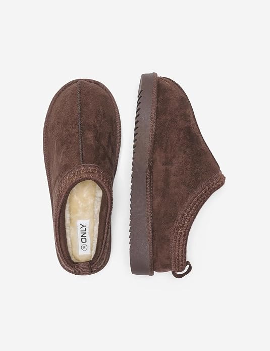 ONLY Stella Teddy Lined Slipper | Brown