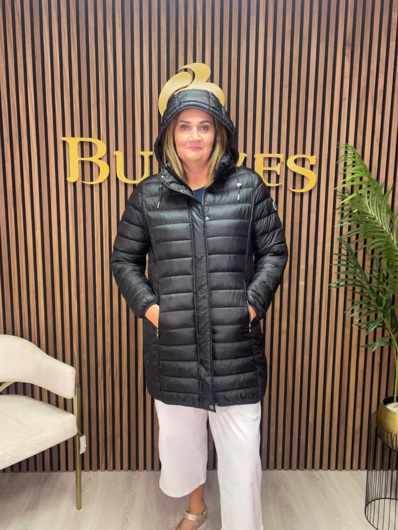 Frandsen Quilted Hooded Puffer Coat | Black 103 588
