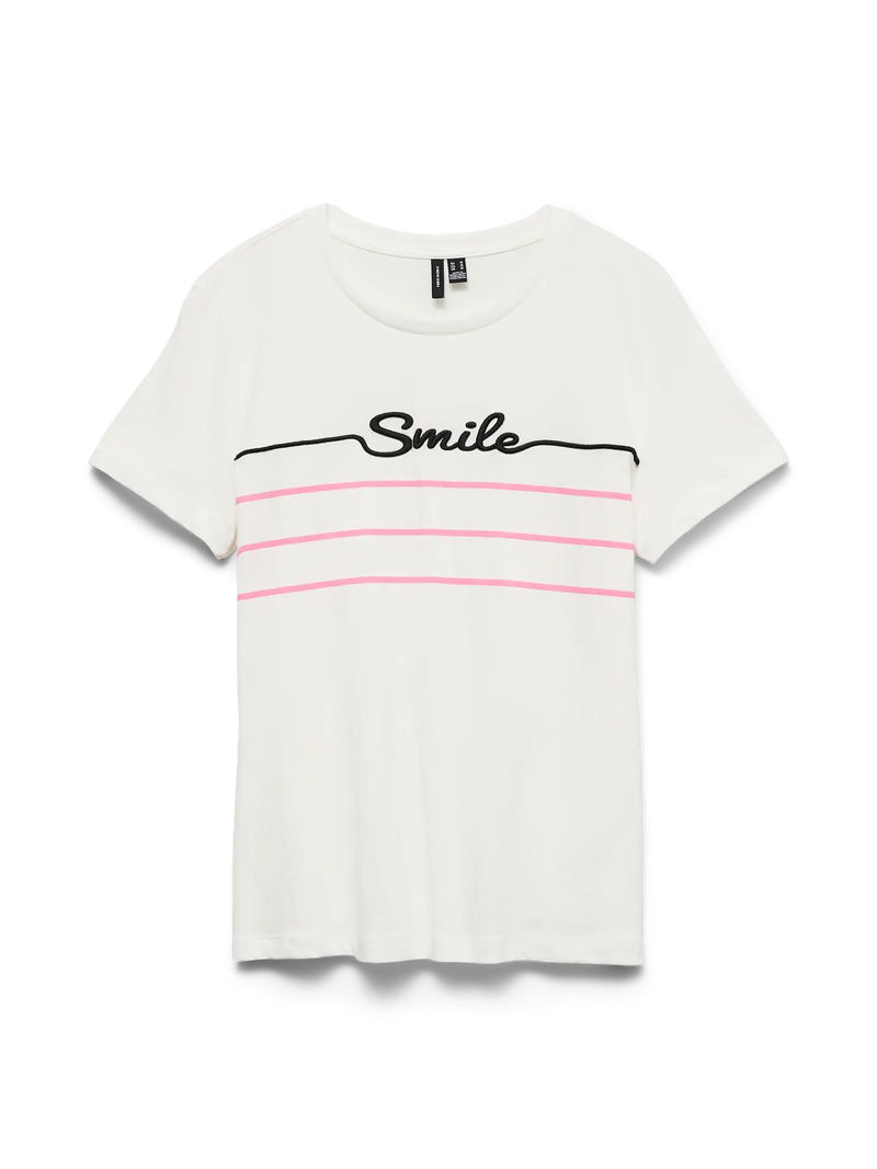 Vero Moda Line Francis SS Top |  White