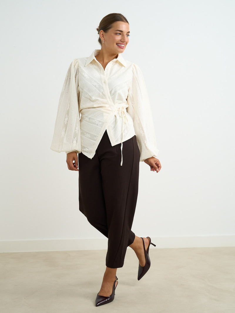 Kyla Clothing Delilah Blouse | Cream 61206JC