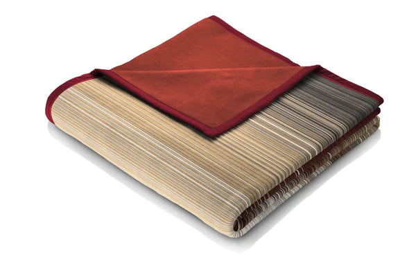 Biederlack Ombre Stripe Throw | Terracotta B7713