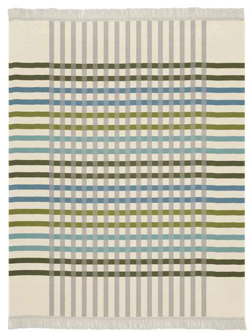 Biederlack Cotton Rich Check Picnic Blanket | Green  B7720