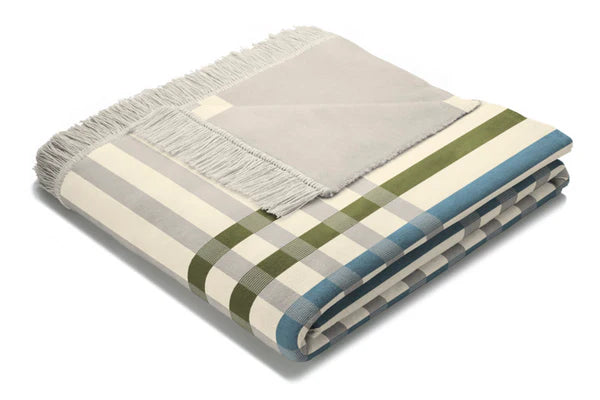 Biederlack Cotton Rich Check Picnic Blanket | Green  B7720