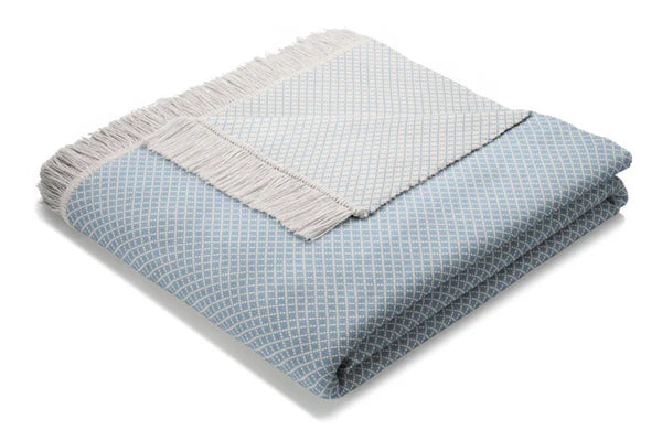 Biederlack Texture Semi Blanket |Plain Blue B7722