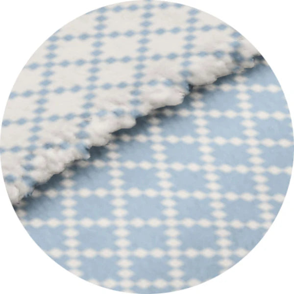Biederlack Texture Semi Blanket |Plain Blue B7722