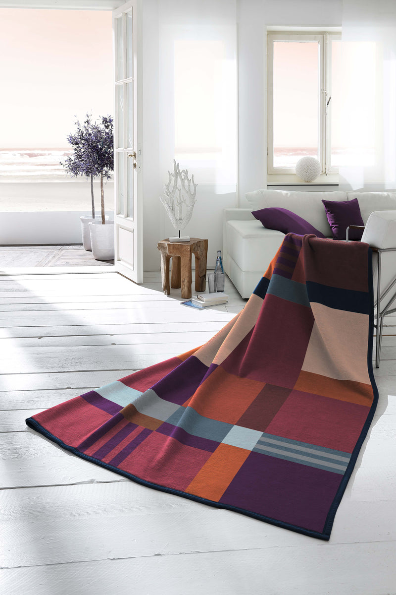 Biederlack Cotton Rich Picnic Blanket Patchwork Check | Multi B9717