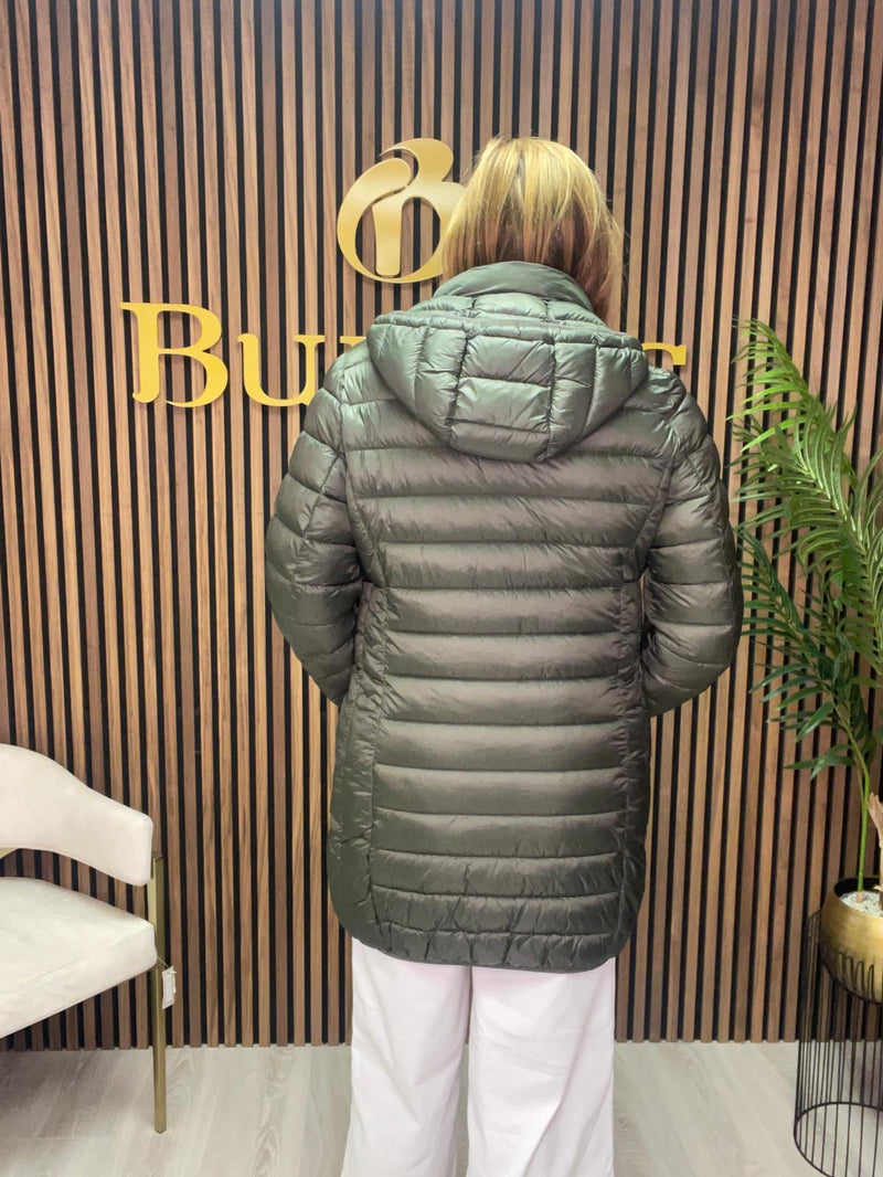 Frandsen Quilted Hooded Puffer Coat | Khaki 103 588