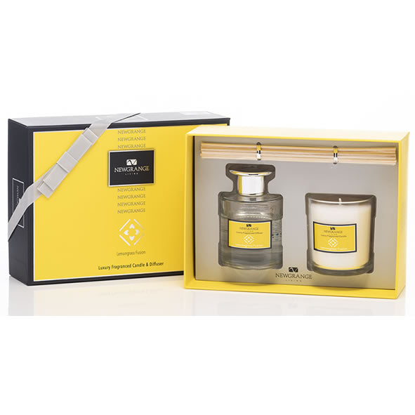 Newgrange Collection Lemongrass Fusion Luxury Candle & Diffuser Set | 9170