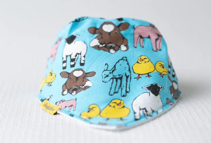 BabyBoo Fauna Farmyard Bandana Dribble Bib | Blue