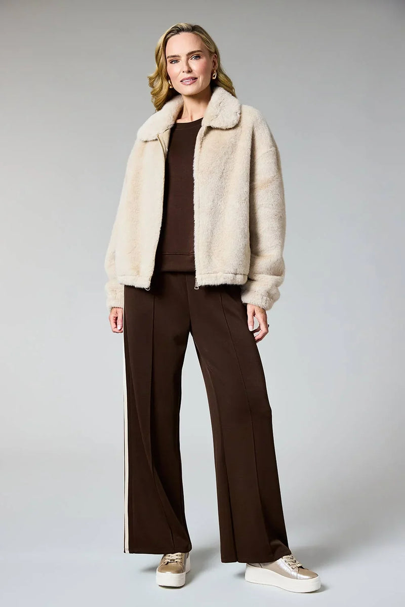 D.E.C.K by DECOLLAGE Faux Fur Jacket | Beige 9872
