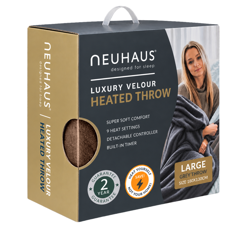 Neuhaus Velour Electric Blanket | Brown 60109