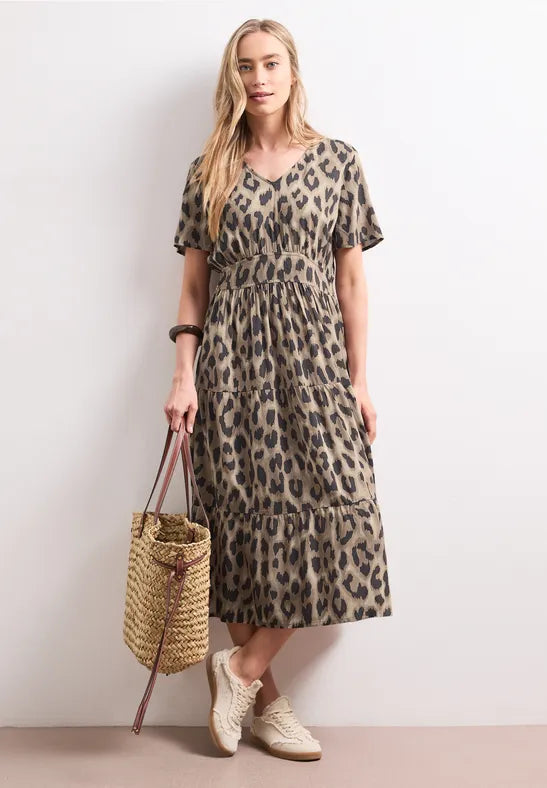 Street One Smock Dress | Beige/ Leopard 144906