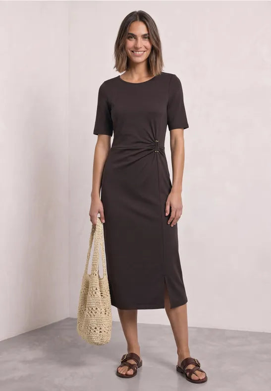 Street One Calf-Length Jersey Wrap Dress | 145037