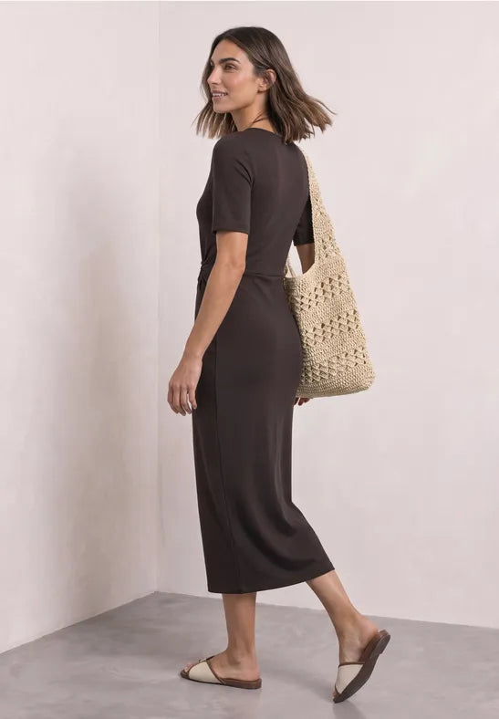 Street One Calf-Length Jersey Wrap Dress | 145037