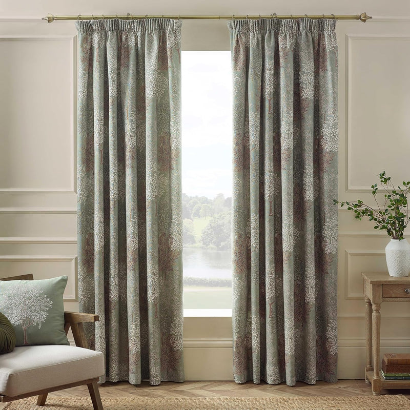 Catherine Lansfield Woodlands Trees Curtains | Green