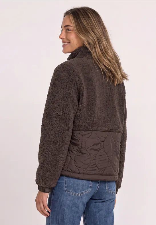 Street One Teddy Quilted Zip Jacket | Brown 202251