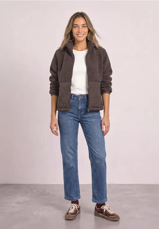 Street One Teddy Quilted Zip Jacket | Brown 202251