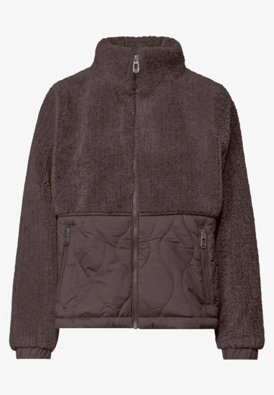 Street One Teddy Quilted Zip Jacket | Brown 202251