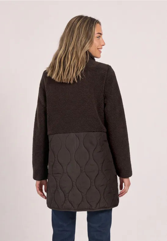 Street One Mat Mix Teddy Coat | Brown 202255